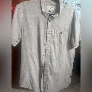 Billabong Light Gray Casual Button Down Shirt